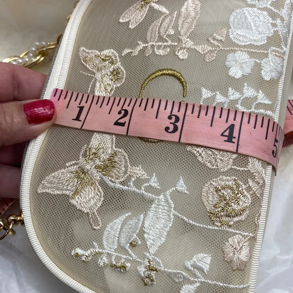 Dior Beauty Embroidered Cream Handbag